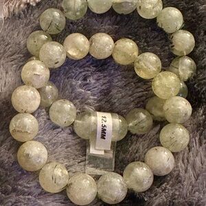 Prehnite Crystal 12.5mm Bracelet
